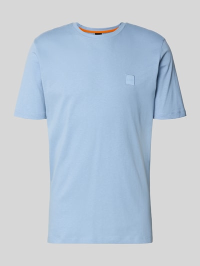 BOSS Orange Regular fit T-shirt van puur katoen, model 'TALES' Lichtblauw - 2