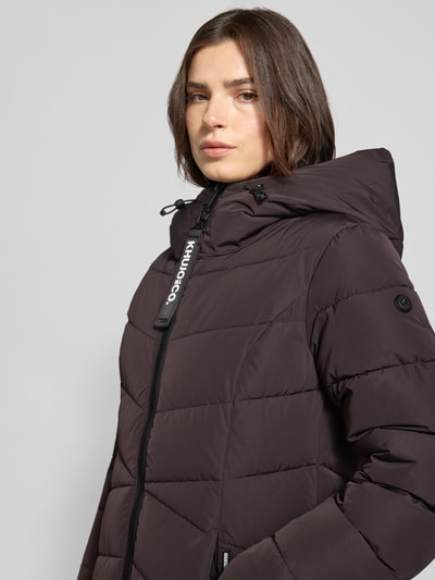 khujo Płaszcz pikowany z dwustronnym zamkiem błyskawicznym model ‘FLESCH’ Oberżynowy 3