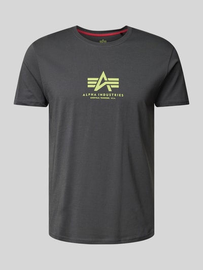 Alpha Industries T-shirt z nadrukiem z logo Antracytowy 2