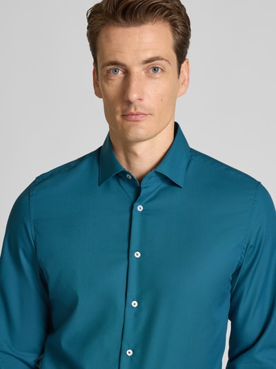 SEIDENSTICKER Koszula biznesowa o kroju regular fit z kołnierzykiem typu kent model ‘New’ Petrol 3