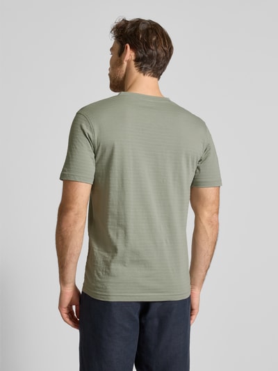 Lerros T-shirt met V-hals Lindegroen - 5