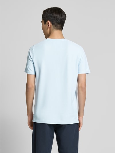 Fynch-Hatton T-shirt met logostitching Lichtblauw - 5