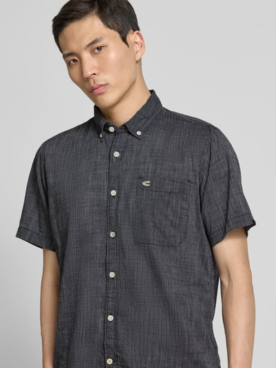 camel active Regular Fit Freizeithemd mit Button-Down-Kragen Modell 'Yarn' Marine 3