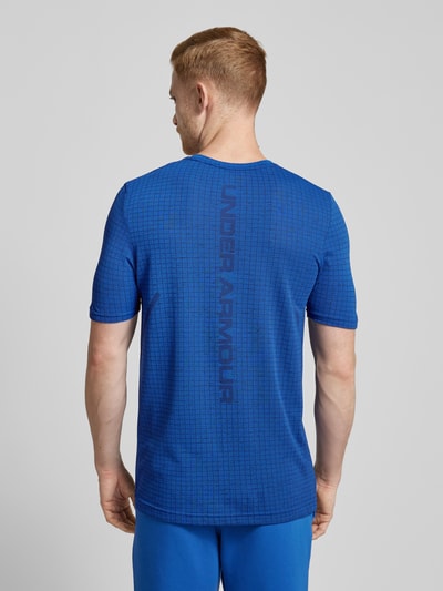 Under Armour T-shirt met labelprint Rookblauw - 5