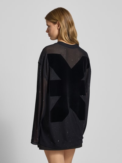 Karo Kauer Oversized Longsleeve in semitransparentem Design Black 5