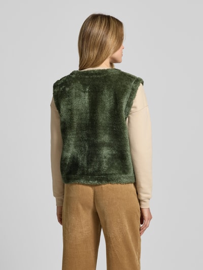 Christian Berg Woman Kamizelka z sztucznego futra z okrągłym dekoltem Oliwkowy 5