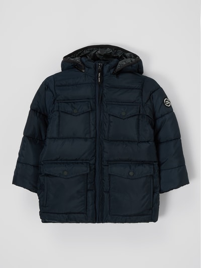 Pepe Jeans Steppjacke mit abnehmbarer Kapuze - Modell 'Grantown' - wasserabweisend Marine 1