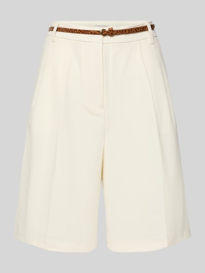 Christian Berg Woman Bermudas mit Eingrifftaschen und Gürtel Offwhite 2
