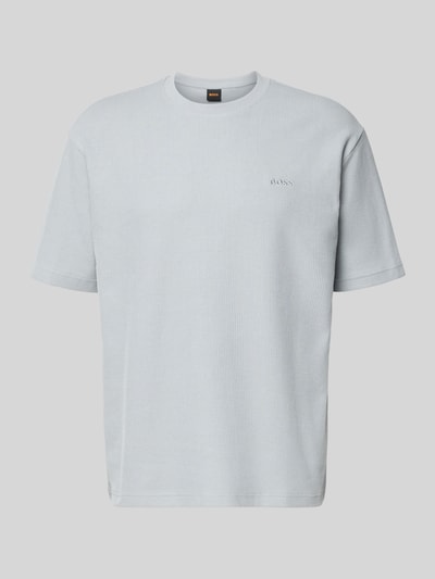 BOSS Orange Regular Fit T-Shirt aus reiner Baumwolle Modell 'Te_Rib' Eisblau 1