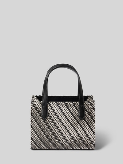 Produktfoto, VALENTINO BAGS Handtasche mit Tragehenkeln Modell 'DIVINA SUMMER', schwarz-weiß gemustert, Baumwoll-Mix, Label-Applikation