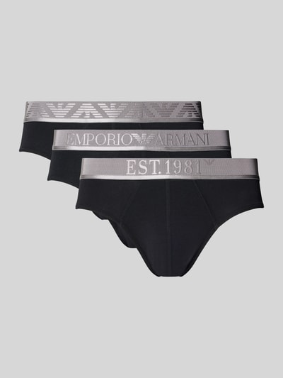 Emporio Armani Slip mit Label-Bund im 3er-Pack Black 1