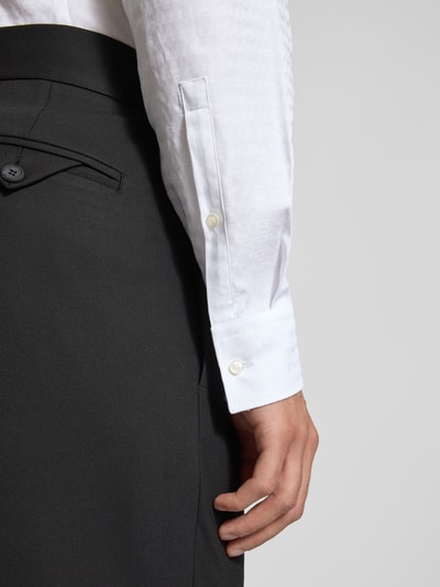 HUGO Slim Fit Business-Hemd mit Knopfleiste Modell 'Kenno' Weiss 3