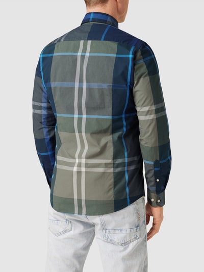 Barbour Freizeithemd mit Allover-Muster Modell 'HARRIS' Marineblau 5