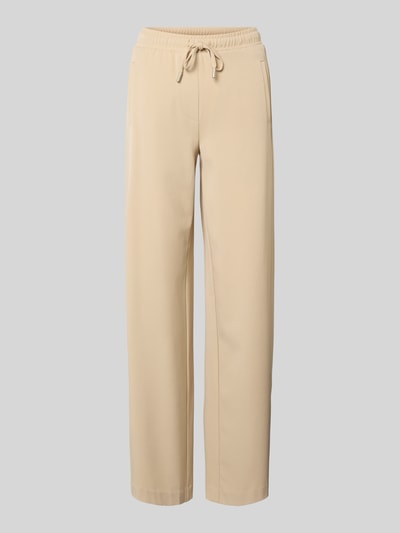 Produktfoto, Hose mit elastischem Bund Modell 'Melane flow' von Opus, Materiaalmix met viscose, regular fit, beige kleur, binnenbeenlengte 81 cm