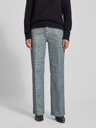 MAC Jeansy z szerokimi nogawkami i 5 kieszeniami Średnioszary 4