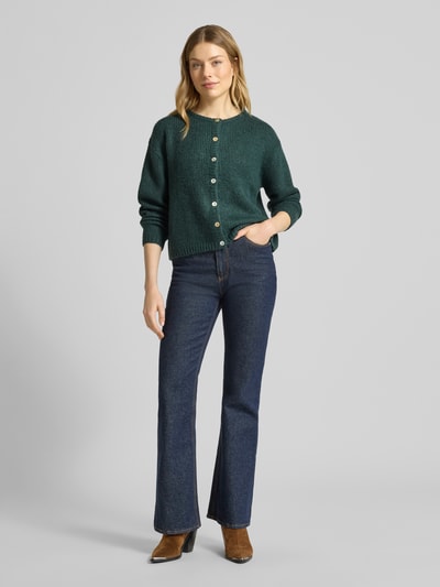 s.Oliver RED LABEL Regular fit gebreid jack van alpaca Donkergroen - 1