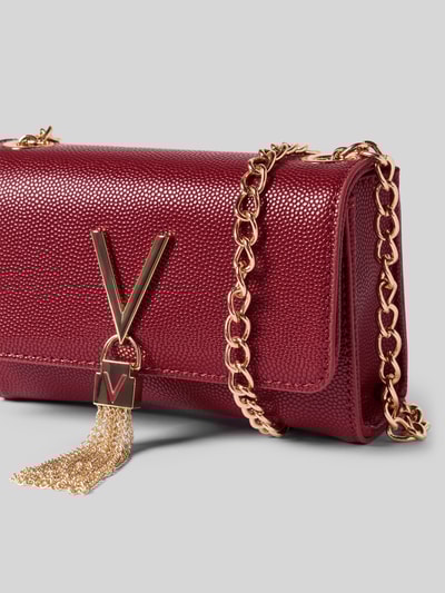 VALENTINO BAGS Clutch in leerlook met logo-applicatie, model 'Divina' Bordeaux - 2