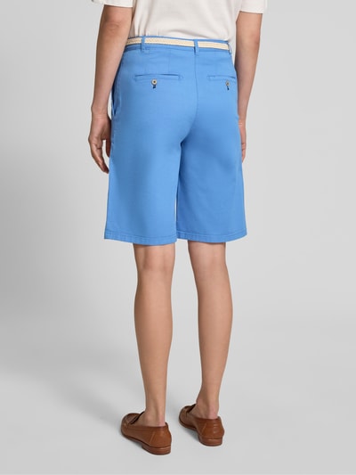 Christian Berg Woman Bermudas mit Gürtel und französischen Eingrifftaschen Blau 5
