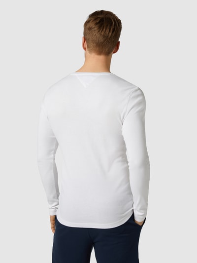 Tommy Jeans Slim fit longsleeve met ribstructuur Wit - 5