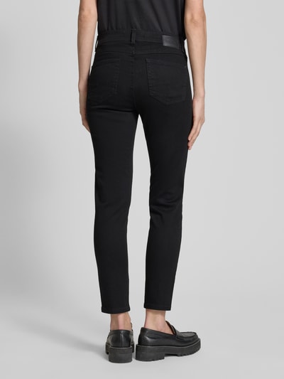 Angels Korte jeans met labelpatch, model 'Ornella' Zwart - 5