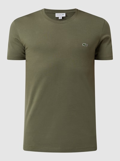 Lacoste Regular Fit T-Shirt aus Baumwolle Oliv 2