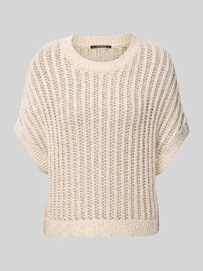 comma Strickpullover mit gerippten Abschlüssen Beige 2
