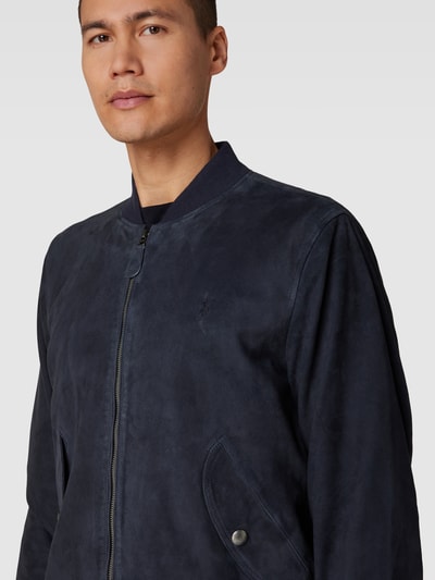 Polo Ralph Lauren Bomberjacke aus echtem Leder Modell 'GUNNERS' Marine 3