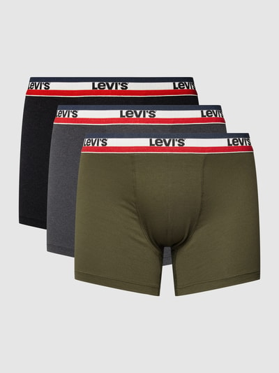 Levi's® Boxershort met stretch in set van 3 Kaki - 2