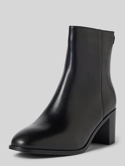 Lauren Ralph Lauren Lederstiefeletten mit Blockabsatz Modell 'CASSIE' Black 1