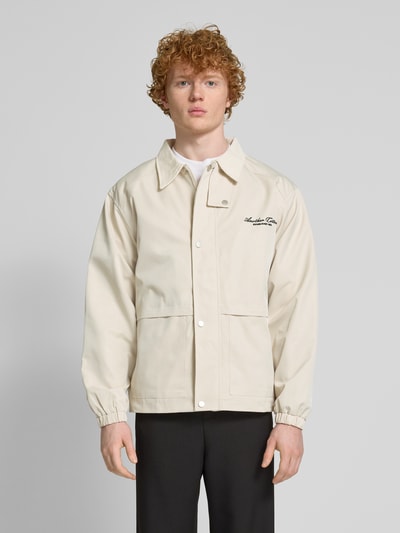 ANOTHER COTTON LAB Oversized Jacke mit Label-Stitching Offwhite 4