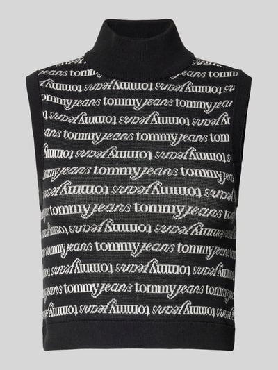 Tommy Jeans Bezrękawnik z dzianiny z golfem Czarny 1