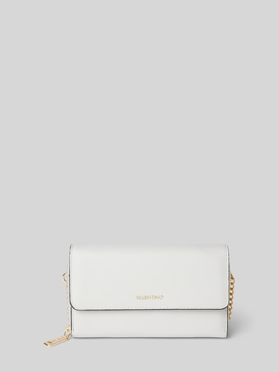 VALENTINO BAGS Clutch mit Label-Applikation Modell 'KALUA' Hellgrau 1