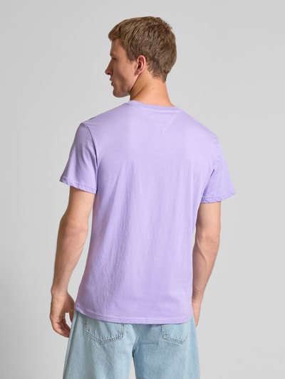 Tommy Jeans Slim Fit T-Shirt aus reiner Baumwolle Lila 5