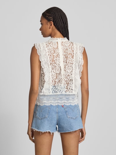 Only Regular Fit Blusentop ohne Ärmel Modell 'KARO' Offwhite 5