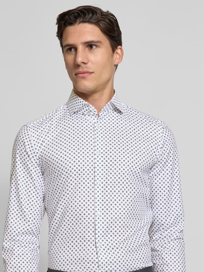 Jake*s Slim Fit Business-Hemd mit extra langem Arm Weiss 3