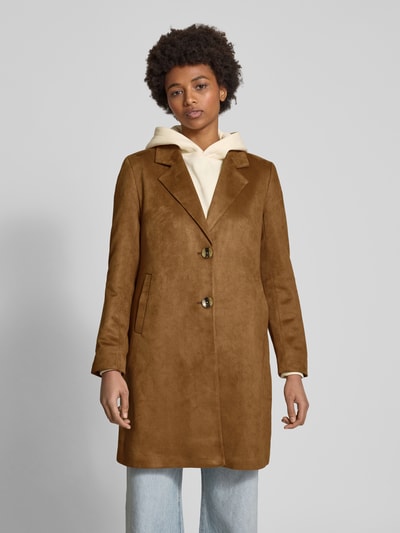 Only Regular Fit Mantel in Wildlederoptik Modell 'DIANE' Cognac 4