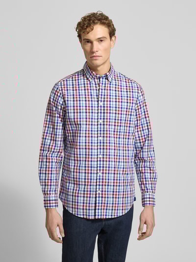 Christian Berg Men Vrijetijdsoverhemd met knoopsluiting Rood - 4