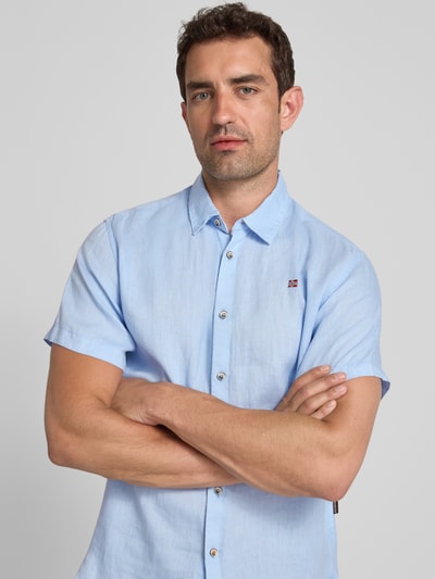 Napapijri Koszula casualowa z listwą guzikową Błękitny 3