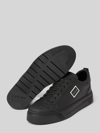 Antony Morato Sneaker aus Leder mit Label-Patch Modell 'METAL BOLD ANIMAL' Black 4