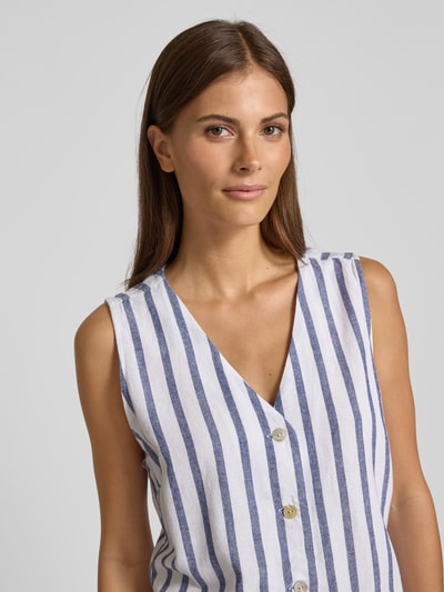 FREE/QUENT Weste aus Viskose-Leinen-Mix Modell 'Lavisco' Marine 3