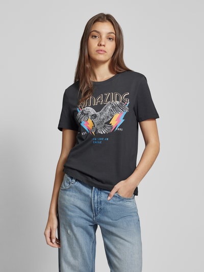 Only T-Shirt mit Motiv-Print Modell 'HENNY' Anthrazit 4