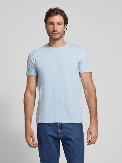 SELECTED HOMME T-Shirt mit Rundhalsausschnitt Modell 'ASPEN SLUB' Hellblau 4