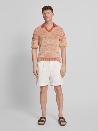 ARMEDANGELS Regular Fit Poloshirt aus reiner Bio-Baumwolle Modell 'YARNMIX' Orange 1