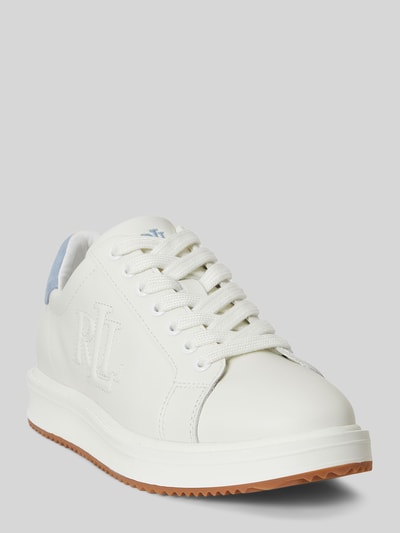 Lauren Ralph Lauren Sneaker aus echtem Leder mit Logo-Stitching Weiss 1