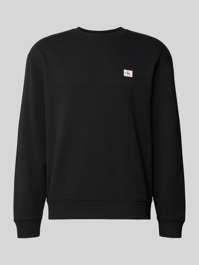 Calvin Klein Jeans Sweatshirt met labeldetail en ronde hals Zwart - 2