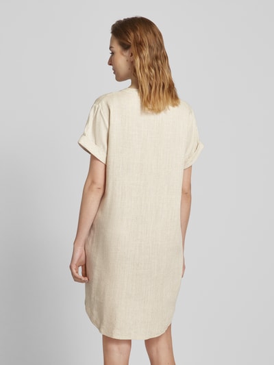 Apricot Knielanges Kleid mit Tunikakragen Sand Melange 5