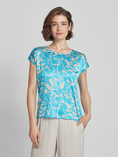 More & More Blouseshirt met all-over-print Lichtturquoise - 4