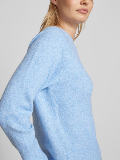 Vero Moda Weicher Langarm Pullover mit Rundhalsausschnitt Modell 'DOFFY' Hellblau 3