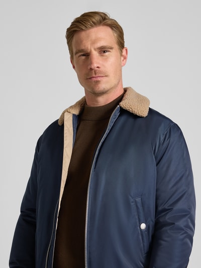 MCNEAL Regular fit jack met platte kraag Marineblauw - 3