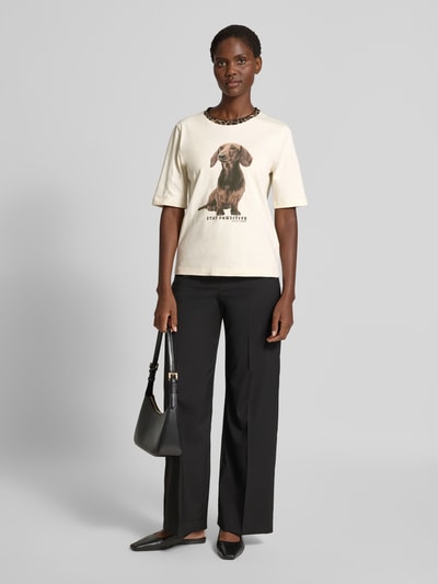 Marc Cain T-shirt met motiefprint Ecru - 1